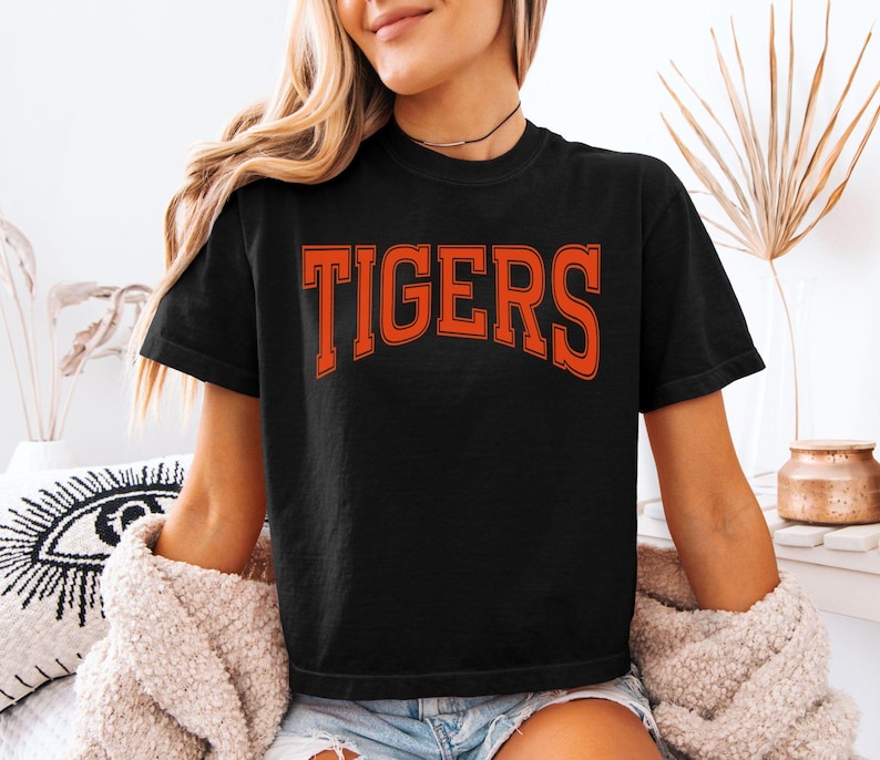Custom Your Team Comfort Colors Cropped Boxy Tee - Personalized Crop Top Tshirt for Baseball Moms and Wags on Game Day image 2
