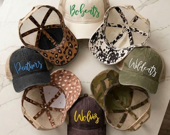 Gorra personalizada con el nombre del equipo: Gorra bordada para el día del partido para mujeres, gorra de béisbol personalizada para mamás, gorra con texto personalizado