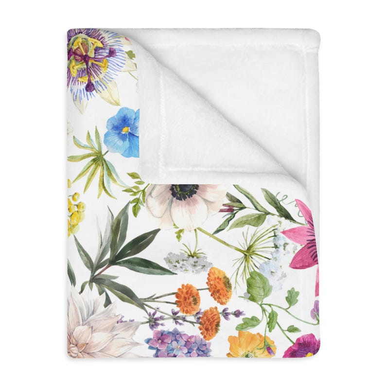 Grammy Blanket With Flowers Personalized Grandma Blanket With Name