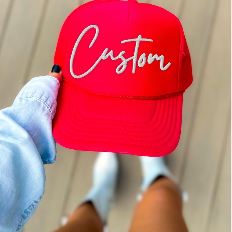 Hats With Cursive Writing - Etsy