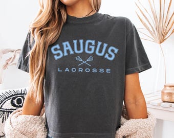 Camiseta cuadrada con colores cómodos del equipo de lacrosse personalizada - Camiseta LAX personalizada