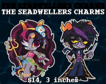 The Seadwellers + Aradia Homestuck Charms!