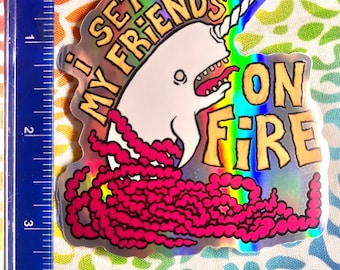 I Set My Friends On Fire- MySpace band sticker