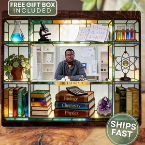 High School Science Teacher Picture Frame From Parents Personalized Photo Frame Biology Chemistry Physics Teacher Appreciation Gift