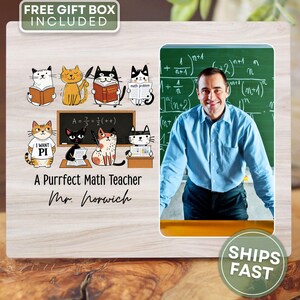 Math Teacher Picture Frame From Parents Personalized Photo Frame Teacher Appreciation Gift End Of Year Math Teacher Thank You Picture Frame