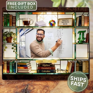 Algebra Geometry Calculus Teacher Picture Frame From Parents Math Nerd Classroom Frame Personalized Photo Frame High School Math Teacher