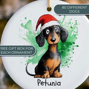 Gepersonaliseerde hond kerst aangepaste ornament hond moeder cadeau hond vader ras kiezen achtergrondlettertype live voorbeeld huisdier minnaar kerstcadeau gedenkteken