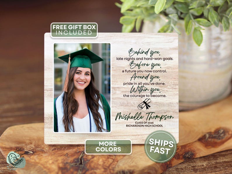 Graduation Poem High School Graduation Frame Graduation Picture Frame ...