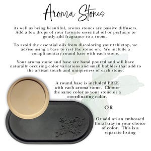 Information about Clover and Wren aroma stones in their Etsy shop. The aroma stones come with a free round coaster in your choice of color. cloverandwren.etsy.com