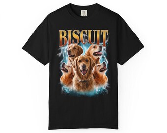 Custom Pet Bootleg Shirt, 90s Rap Tee With Your Dog or Cat Photo, Personalized Pet Shirt, Dog Mom Gift, Christmas Pet Lover Gift