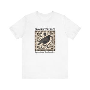 T-shirt Corbeau, T-shirt Soutien à votre association locale de lutte contre le crime, T-shirt Comfort Colors, Cadeau d'Halloween Corbeau Gothique