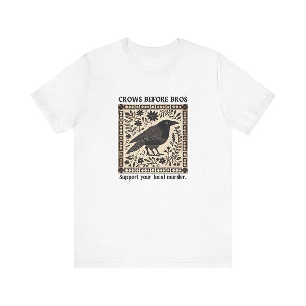 T-shirt Corbeau, T-shirt Soutien à votre association locale de lutte contre le crime, T-shirt Comfort Colors, Cadeau d'Halloween Corbeau Gothique