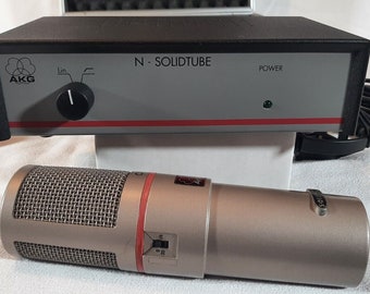 professional condenser microphone akg solidtube with external power supply professional condenser microphone with case and accessories