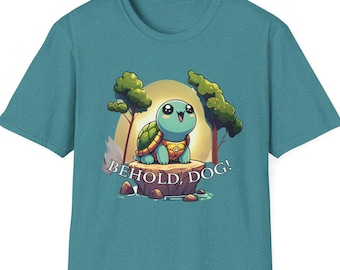 Behold Dog Turtle T-Shirt, Funny Gamer Tee, Elden Ring Dark Souls Inspired