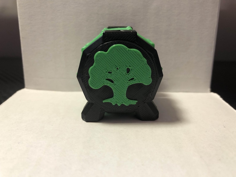 Green Mana inspired Life Counter 3D Printed Game Accessory