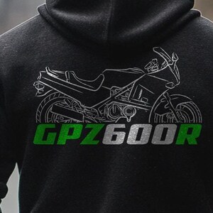 Kawasaki GPZ600R Inspired Hoodie - Motorcycle Sweatshirt for Riders