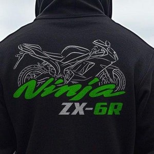 Kawasaki ZX-6R 2021-23 Hoodie - Motorcycle Sweatshirt for Kawasaki ZX-6R 2021-23 Hoodie - Motorcycle Sweatshirt for