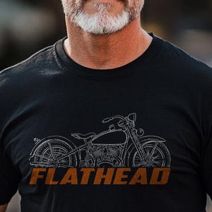 Harley-Davidson V Flathead 1930 - 1933 Inspired T-Shirt - Biker Motorcycle Tee Shirt