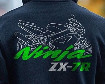 Kawasaki Ninja ZX-7R Inspired Hoodie - Motorcycle Sweatshirt for