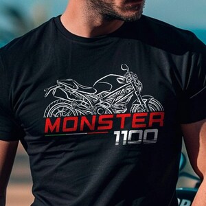 Ducati Monster 1100 Inspired T-Shirt - Motorcycle Tee Shirt for Riders