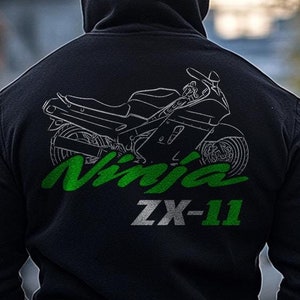 Kawasaki Ninja ZX-11 Inspired Hoodie - Motorcycle Sweatshirt for Riders