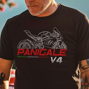Ducati Panigale V4 Inspired T-Shirt - Motorcycle Tee Shirt for Riders
