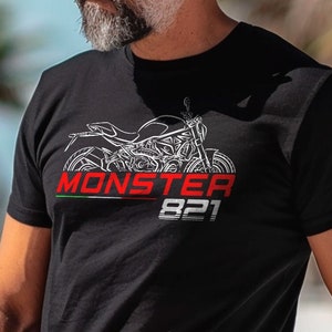 Ducati Monster 821 Inspired T-Shirt - Motorcycle Tee Shirt for Riders