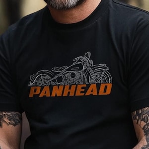 Harley-Davidson Panhead E EL eLP FL FLP Inspired T-Shirt - Biker Motorcycle Tee Shirt