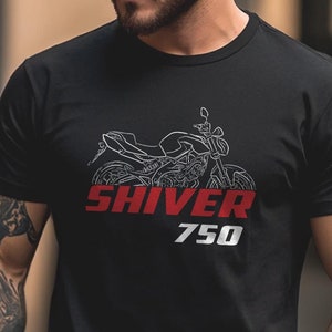 Aprilia Shiver 750 Inspired T-Shirt - Motorcycle Tee Shirt for Riders