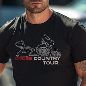 Victory Cross Country Tour T-Shirt - Motorcycle Tee Shirt for Bikers