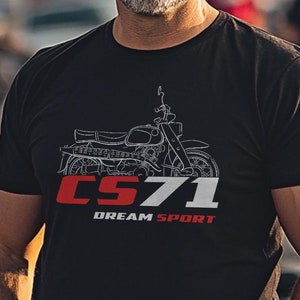 Honda CS71 & CS76 Dream Sport Inspired T-Shirt - Motorcycle Tee Shirt for Riders