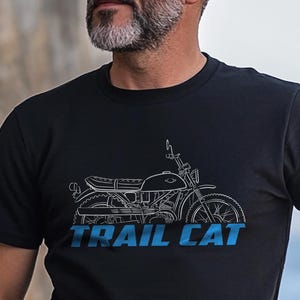 Suzuki TC120 Trail Cat 1969 - 1972 Inspired T-Shirt - Motorcycle Tee Shirt for Riders