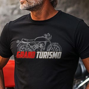 Moto Morini 3 1/2 GT ( Grand Turismo ) Inspired T-Shirt - Motorcycle Tee Shirt for Riders