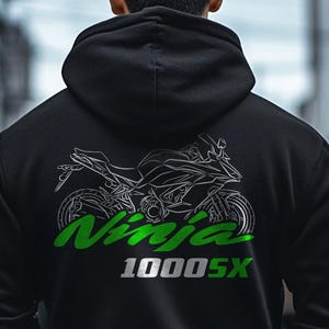 Kawasaki Ninja 1000SX Inspired Hoodie - Motorcycle Sweatshirt for Riders