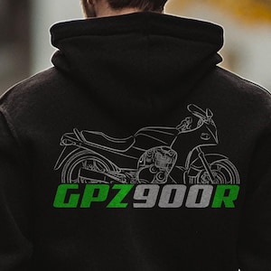 Kawasaki GPZ900R Inspired Hoodie - Motorcycle Sweatshirt for Riders