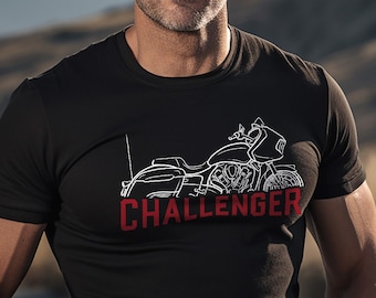 Indian Challenger T-Shirt - Motorcycle Tee Shirt for Bikers