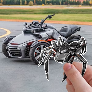 Can-Am Spyder F3 2015-18 Stickers - Set of 3 Motorcycle Decals for Riders