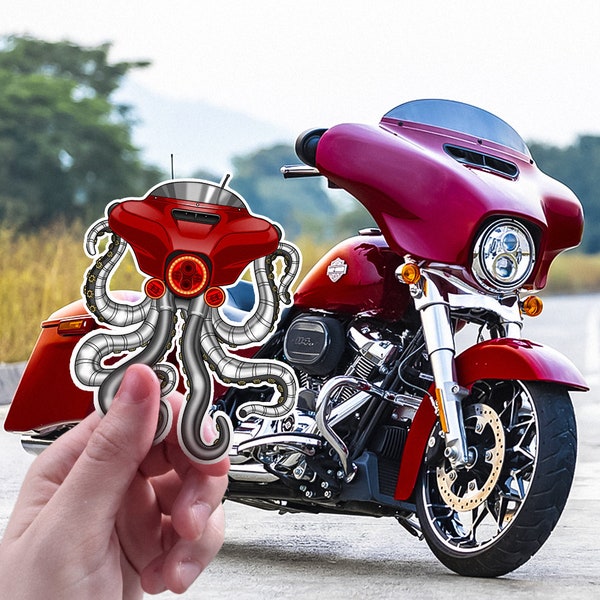 Harley Street Glide Stickers - Set of 3 Biker Motorcycle Decals
