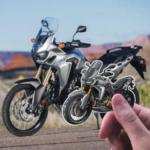 HONDA CRF1000L Afrika Twin 2016-19 inspirierte Aufkleber - Set mit 3 Motorrad-Aufklebern