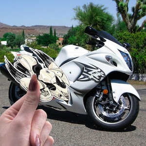 Suzuki Hayabusa 2019-20 Inspired Stickers - Set of 3 Biker Motorcycle Decals
