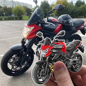 Kawasaki ER-6n 2014 - 2016 Inspired Motorcycle Stickers - Set of 3 Motorcycle Decals for Riders