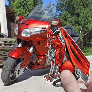 HONDA GL1800 Gold Wing Inspirierte Aufkleber - Set mit 3 Motorrad-Aufklebern