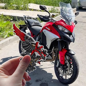 Ducati Multistrada V4 Stickers - Set of 3 Motorcycle Decals for ADV Riders