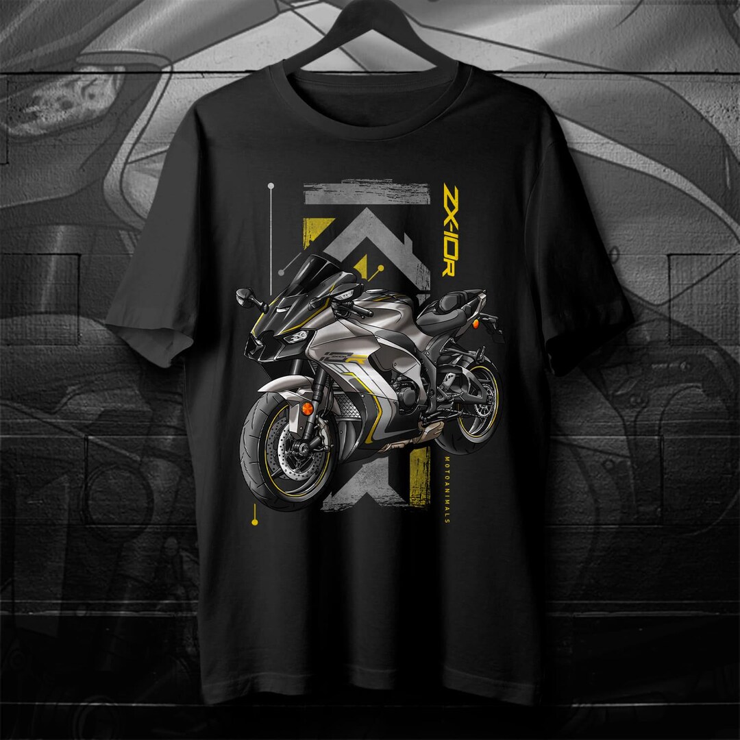 『TEN TEE ACID BROWN L』 Kawasaki ZX-10R 2023-24 T-shirt - Motorcycle Tee Shirt for