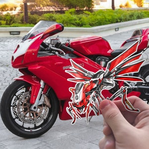 Ducati 749 & 999 Superbike-Aufkleber – Set mit 3 Motorrad-Aufklebern für Fahrer