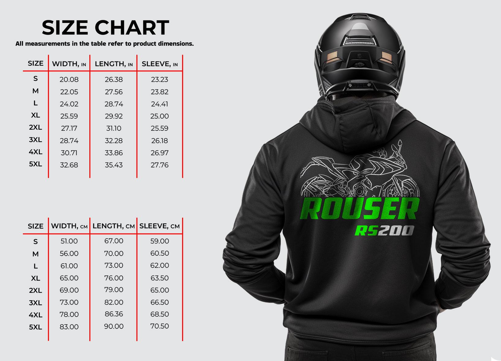 Kawasaki Rouser RS200 Inspired Hoodie - Motorcycle Sweatshirt for