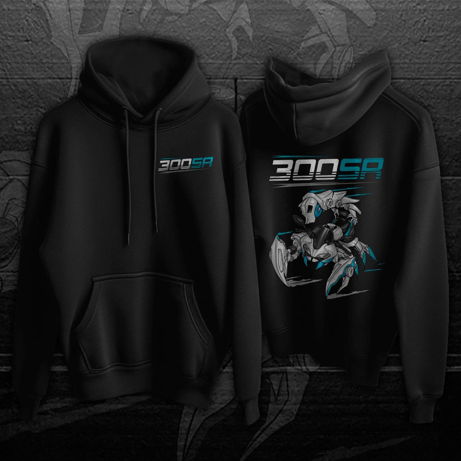 タケ Cfmoto 300SR Hoodie - Motorcycle Sweatshirt for Sportbike