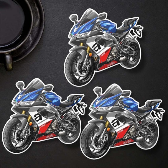Adesivi Cerchi Moto Aprilia RS 660 Limited Edition - Design Bianco E Blu