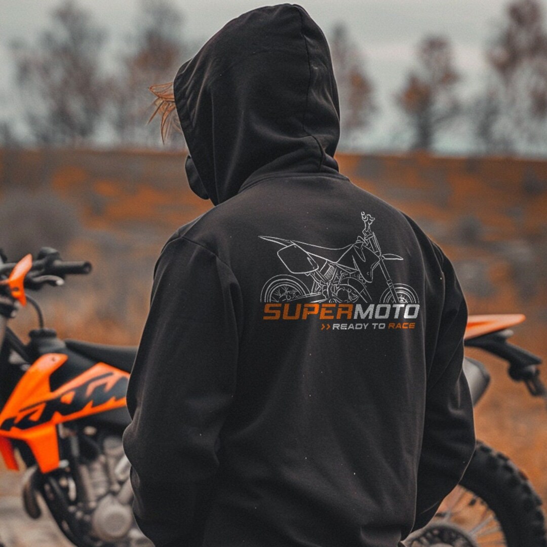 KTM 125 Supermoto Hoodie Motorcycle Sweatshirt for Riders UK