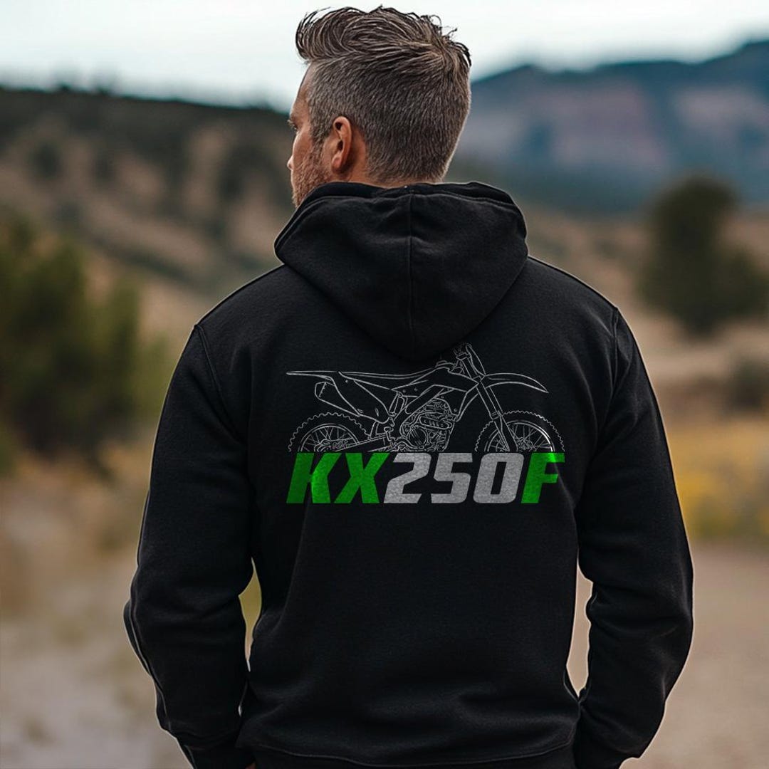 Kawasaki KX250F Inspired Hoodie - Motorcycle Sweatshirt for Riders
